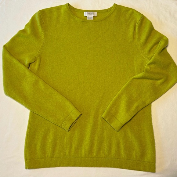 100% MONGOLIAN CASHMERE CREW NECK SWEATER - Picture 1 of 3
